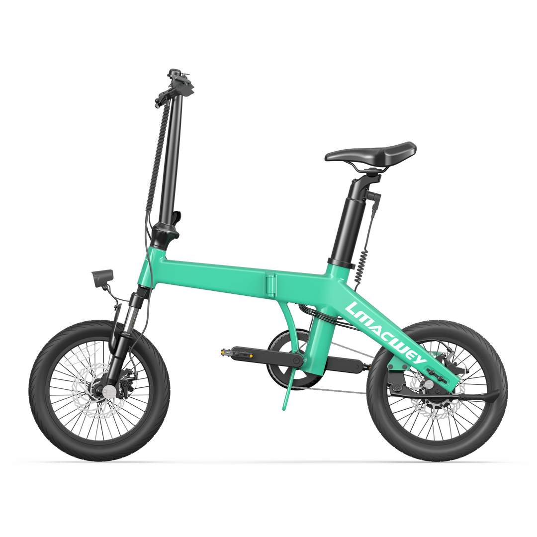 Fold Up Electric Bike 16 Green | LMACWEY