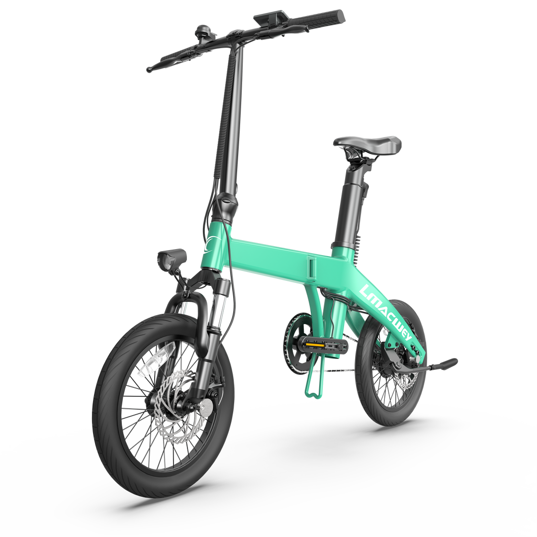 Fold Up Electric Bike 16 Green | LMACWEY