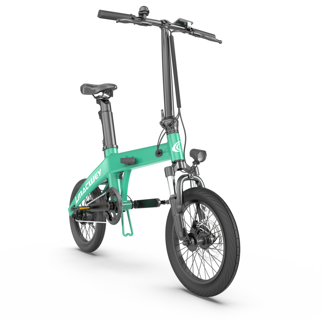 Fold Up Electric Bike 16 Green | LMACWEY