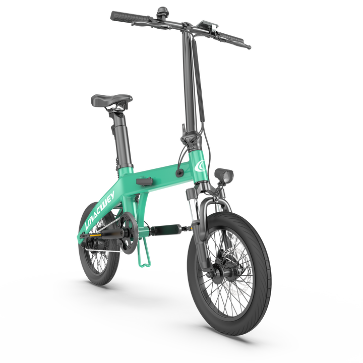 Fold Up Electric Bike 16 Green | LMACWEY