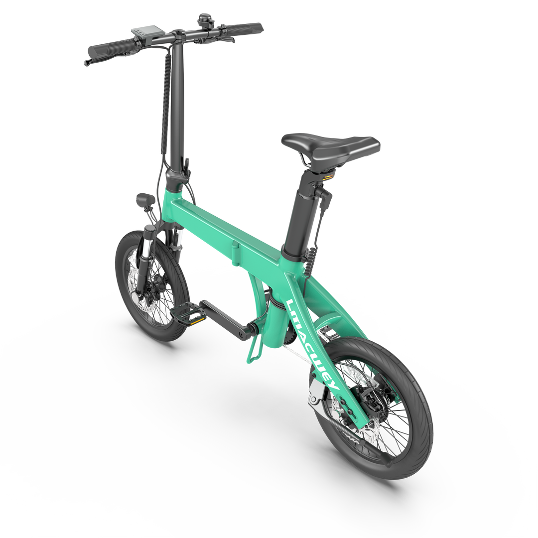 Fold Up Electric Bike 16 Green | LMACWEY